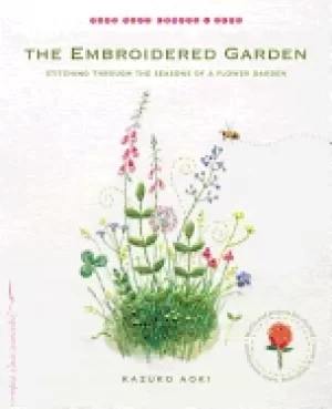 Image of embroidered garden stitching through the seasons of a flower garden