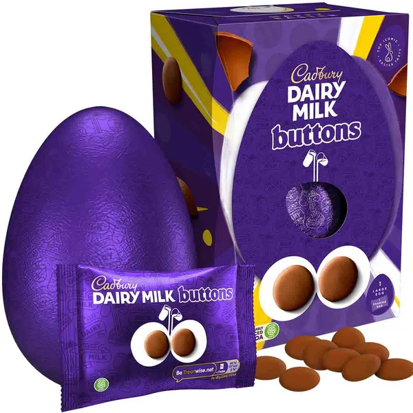 Image of Cadbury Gifts Direct Cadbury Giant Buttons Chocolate Egg (195g) 4241214