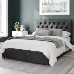 Image of Olivier Mirazzi Velvet Ottoman Bed Black