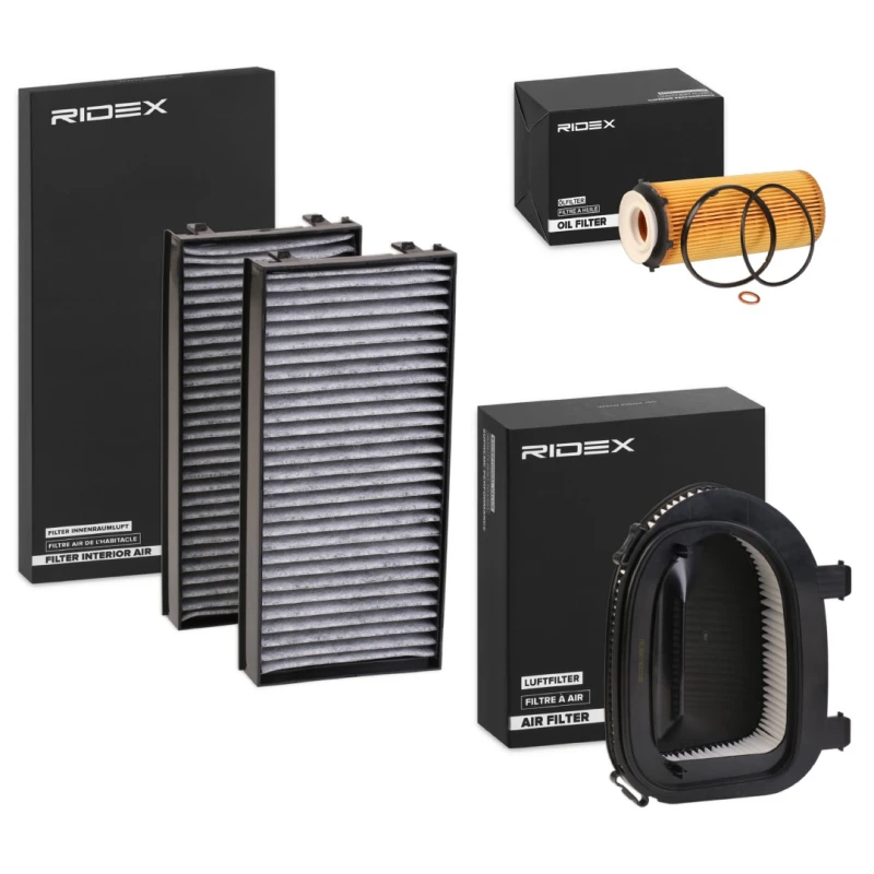 Image of RIDEX 4055F20373 Filter Set with gaskets/seals Filter Set (4055)