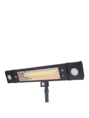 Image of Zinc Radiant Blaze 1800W Wall Mounted Patio Heater with LED lights