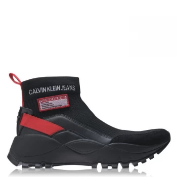 Image of Calvin Klein Jeans Trainers - Black/Tomato