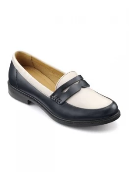 image of Hotter Dorset Hotter Ladies Smart Loafer Shoe Blue