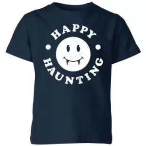 image of Happy Haunting Kids T-Shirt - Navy - 11-12 Years