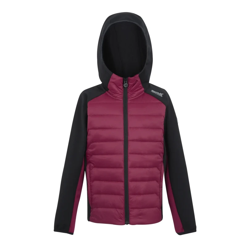 Image of Hybrid hoodie for kids Regatta Kielder IX Rouge Unisex 7/8 ans