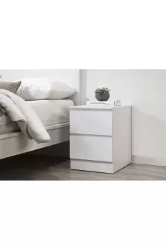 image of Oslo 2 Drawer Bedside Grey