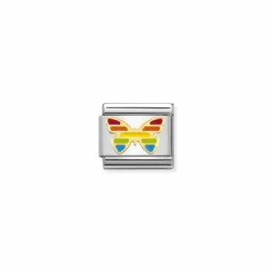 Image of Nomination Composable Classic SYMBOLS Steel Enamel And 18k Jewellery