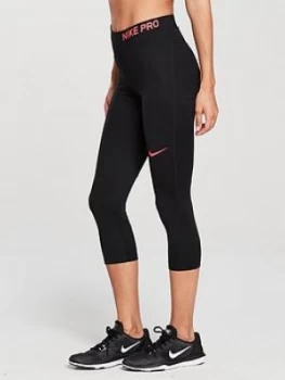 Image of Nike Training Pro Cool Capri Black Pink Size XXL Women