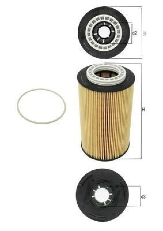 Image of Oil filter MAHLE OX 1028D