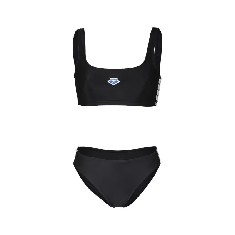 Image of 2 Piece swimsuit For Her Arena Icons Bralette Solid Noir Female 42