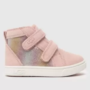 image of UGG Pale Pink Rennon Ii Glitter Girls Toddler Trainers