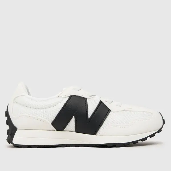 Image of New Balance white & Black 327 Junior trainers White/Black UK 2 (EU 34½)