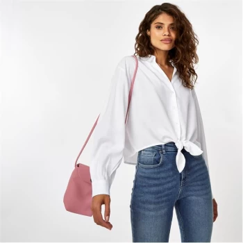 Image of Jack Wills Tie Front Long Sleeve Blouse - White