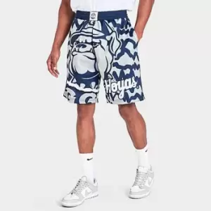 image of Mitchell And Ness Ncaa Jumbotron 2.0 Sublimated Short Georgetown University, Navy/Grey, Male, Shorts, PSHR1220-GTWYYPPPNYGY