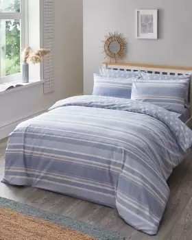 Image of Cotton Traders Lulworth Duvet Set in Blue