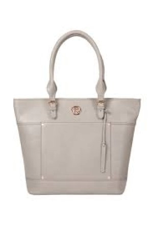 image of Pure Luxuries London Grey 'Monet' Leather Tote Bag