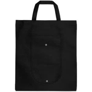 image of Bullet Maple Foldable Non-Woven Tote (39 x 46 cm) (Solid Black) - Solid Black