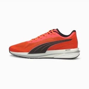 Image of PUMA Velocity Nitro Mens Running Shoes, Lava Blast/Black/Silver Size 9 Shoes