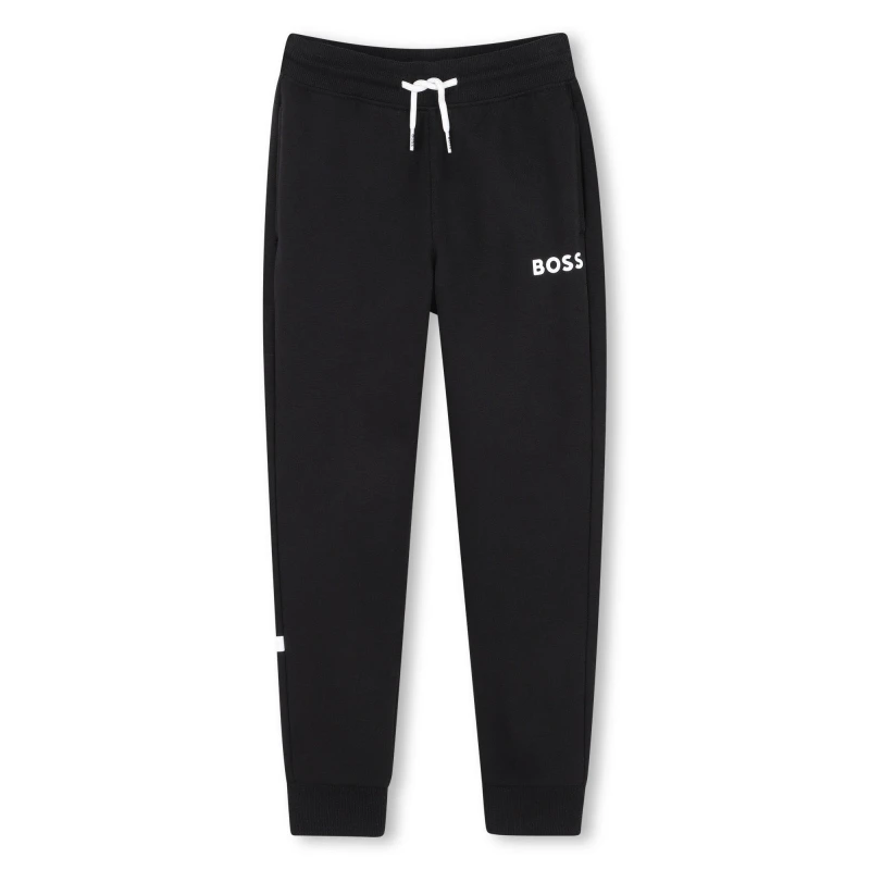 Image of Boss Kids Closed Hem Fleece Joggers Black male 8Y