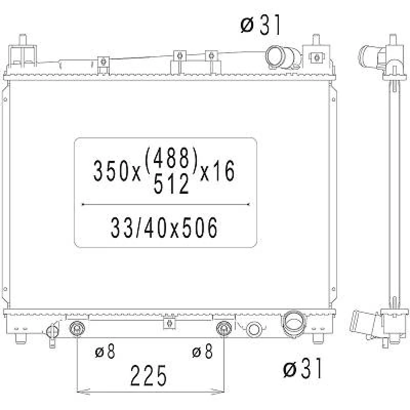 Image of Engine radiator DIEDERICHS DCM3214