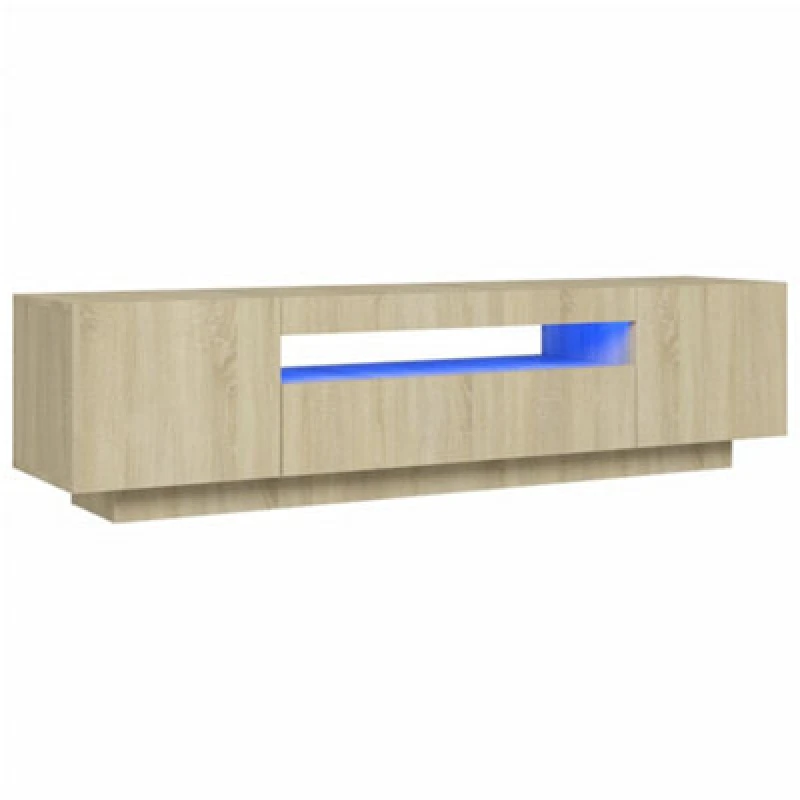 Image of VIDAXL TV Cabinet with LED Lights Sonoma Oak 160x35x40cm Vidaxl 8720286218402