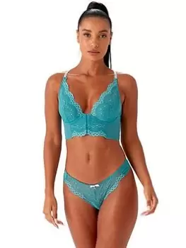 Image of Gossard Superboost Deep V Bralet - Blue Size 32B, Women