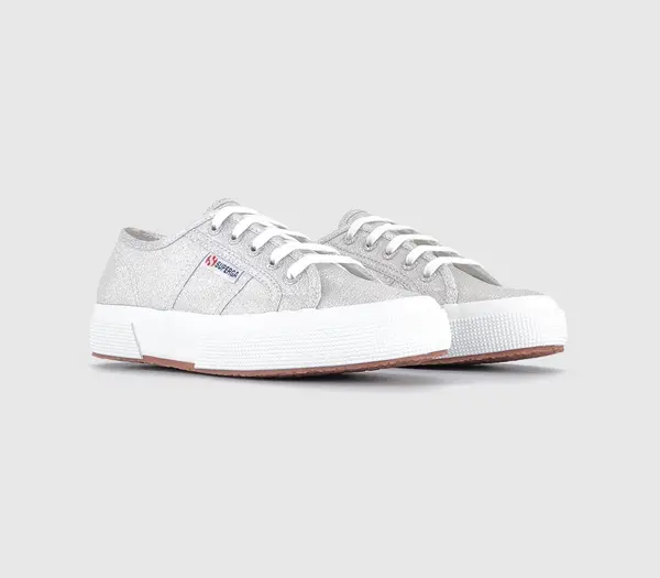 image of Superga Womens Grey And Silver 2750 Trainers, 3.5