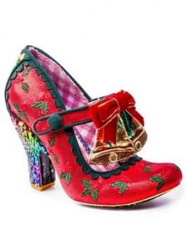 Image of Irregular Choice Jingle Belle Heeled Shoe - Red