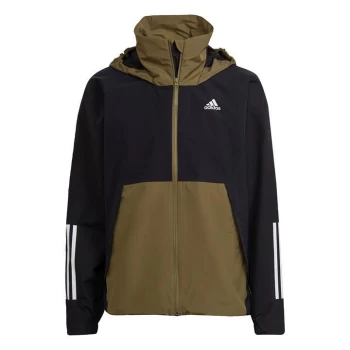 adidas BSC 3-Stripes RAIN. RDY Jacket Mens - Green