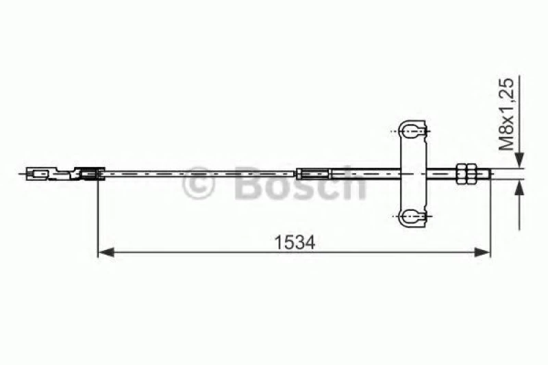 Image of Handbrake cable Bosch 1 987 482 195