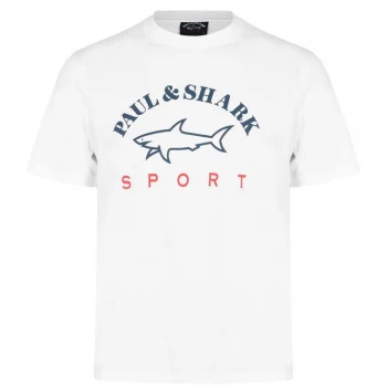 Paul And Shark Sport Paul & Shark Sport Large Logo T Shirt - White 010