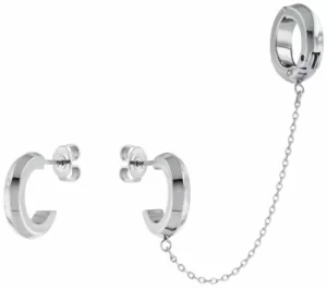Image of Calvin Klein 35000044 Silver Tone Open Hoop Earrings with Jewellery