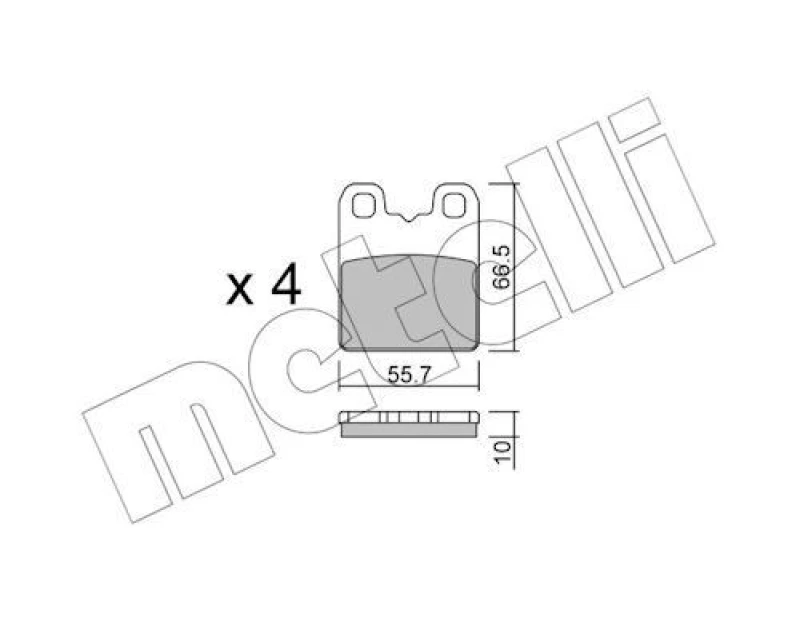 Image of METELLI Brake pad set METELLI 22-1326-0