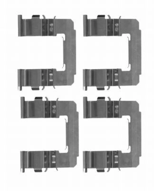 Image of HELLA Brake pad fitting kit HELLA 8DZ 355 204-161
