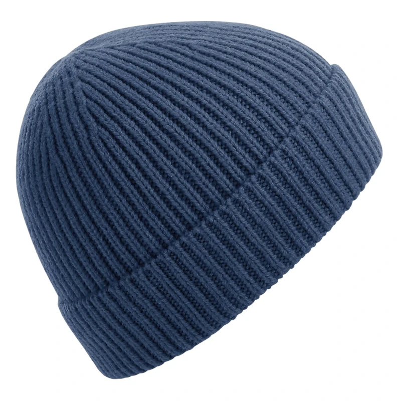 Image of Beechfield Beechfield Men Rib Knit Beanie in Blue Blue One Size Male 5063425111688