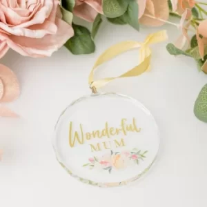 Image of Peaches & Cream Plaque 10cm Mum