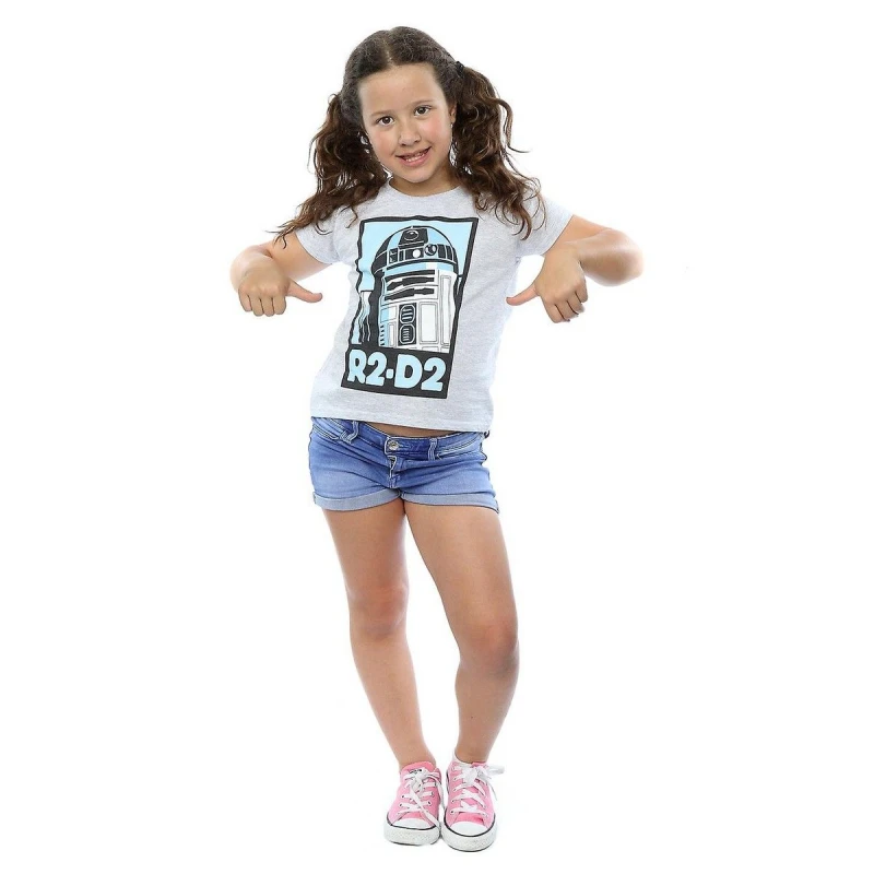 Image of Star Wars R2-D2 Poster Heather T-Shirt Grey female