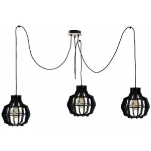 Image of Keter Bento Cluster Pendant Ceiling Light Small Black, 3x E27