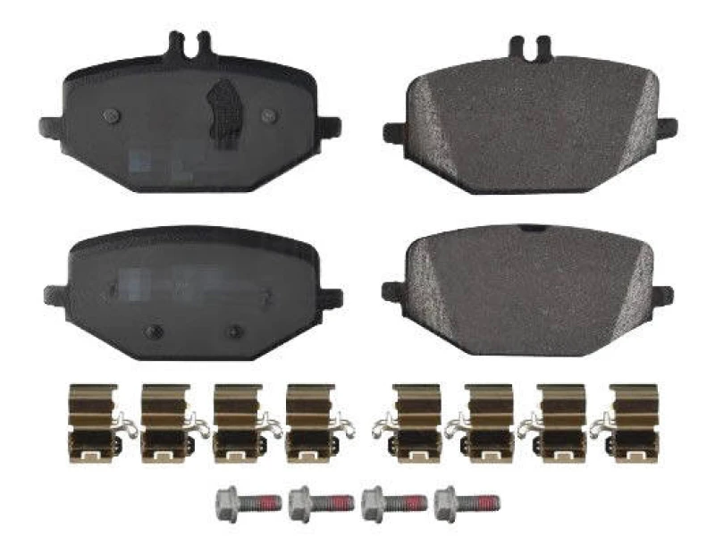 Image of Blue PRINT ADBP420092 Brake pad set Rear Axle, prepared for wear warning indicator, with fastening material Brake Pad Set,disc brake (402)