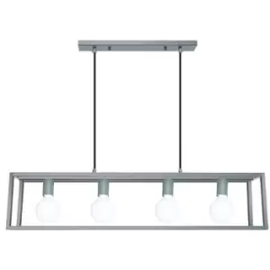 image of Italux Lighting - Italux Sigalo - Industrial And Retro Hanging Pendant Grey 4 Light , E27