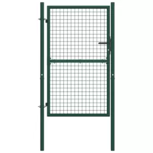 image of Vidaxl Fence Gate Steel 100X150cm Green