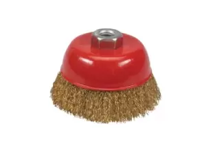 Image of Silverline 969731 Brassed Steel Crimp Cup 100mm