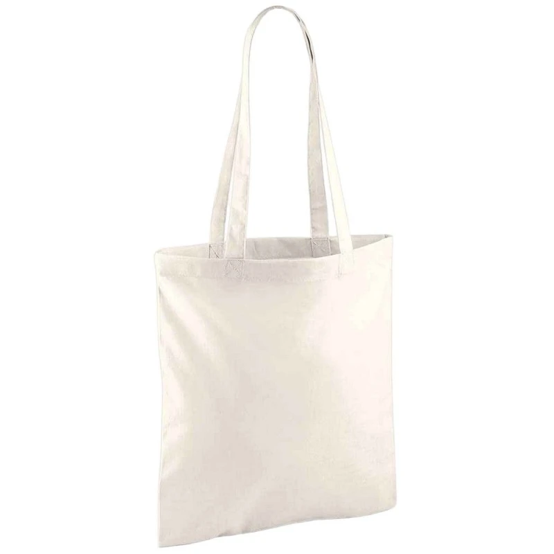 Image of Westford Mill Womens Bag For Life Long Handle Tote Bag in Natural Natural Female One Size