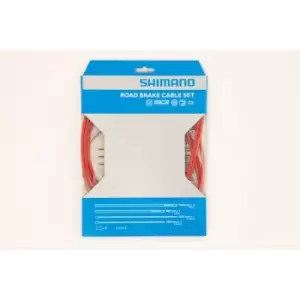 Image of Shimano Dura-Ace Road brake cable set with SIL-TEC Red