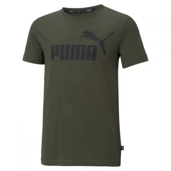 Puma Big Logo Tee Junior Boys - Forest Night