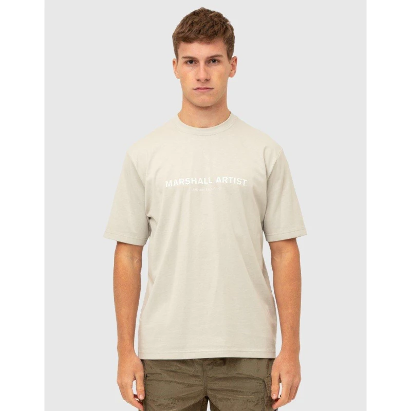 Image of Marshall Artist Mens Coastal Regular Fit T-Shirt Dove Grey male Small