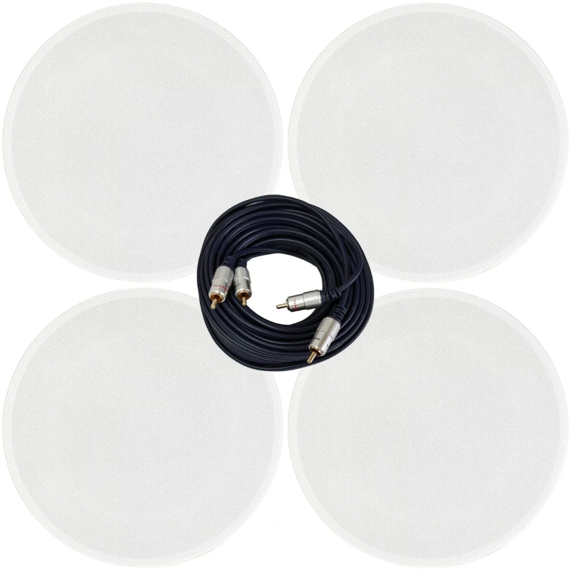 Image of Loops Active Bluetooth 4x Ceiling Speaker Kit 50W Wireless HiFi Audio Streaming System Multi unisex