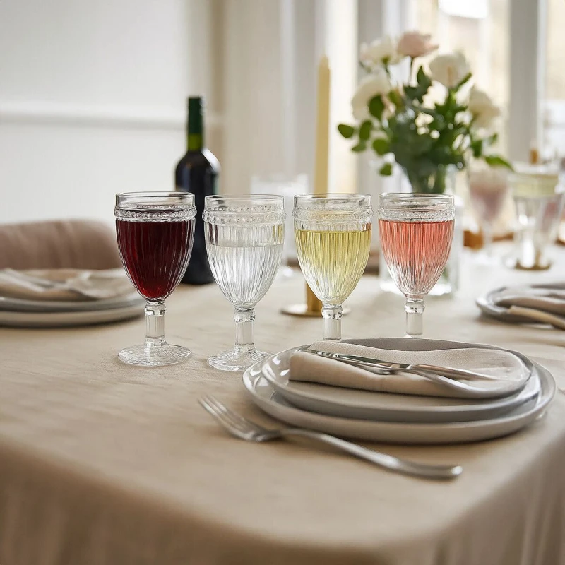 Image of Premier Housewares Auclair Set Of Four Wine Glasses Clear unisex
