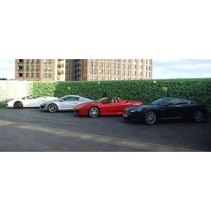 image of Buyagift Four Supercar Thrill with Free High Speed Passenger Ride Experience- Special Offer