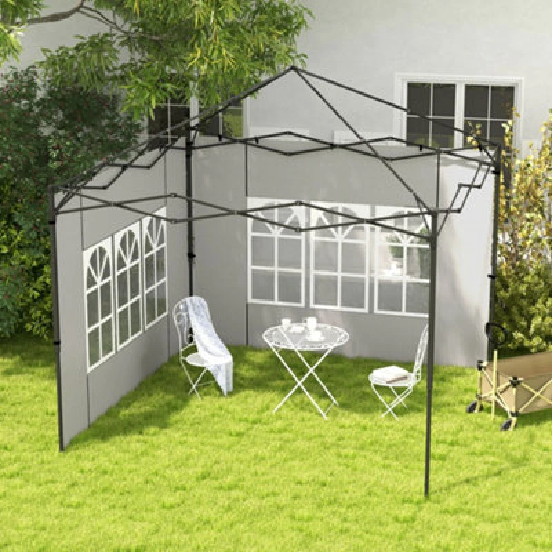 Image of Outsunny Outsunny - Gazebo Side Panels for 3x3(m) or 3x6m Gazebo Canopy, 2 Pack White 5056725386580